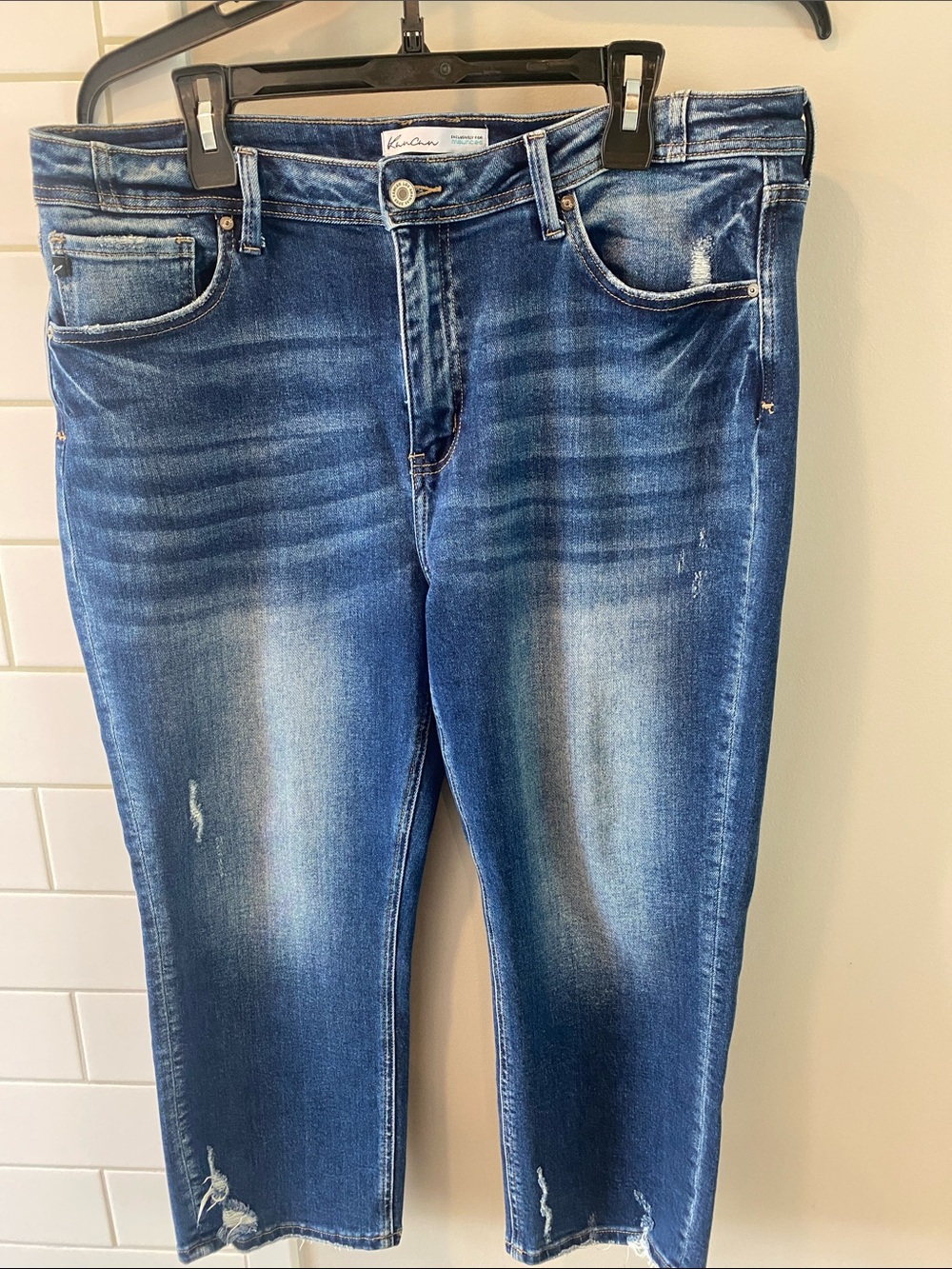 KanCan Maurice’s women’s Slim Straight Dark Blue Washed Jeans